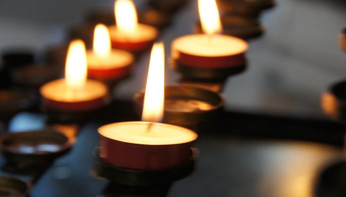 several candles signifying remembrance