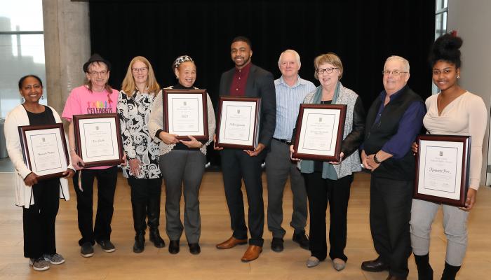 group photo of 2018 HUman Rights Award recipients