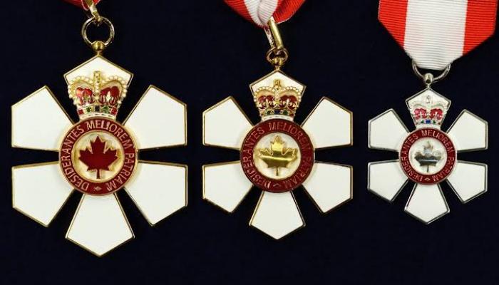 an image depicting three Order of Canada medals